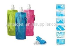 Foldable water bag, water bottle