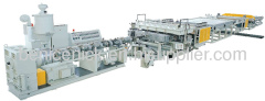 Plastic wood board production line