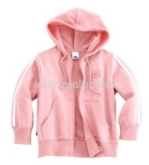 Children's sweater with funnel cap pink color