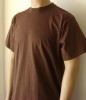 Brown color Low Round neck Cotton T-shirt