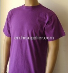 purple low Round neck T-shirt