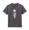 Grey color made of cotton low round neck T-shirt