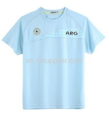 Light blue low round neck T-shirt