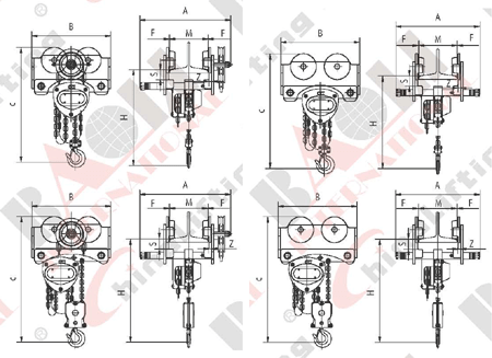 TROLLEY HOIST GEARED TROLLEY 01297A 01298A 01299A 01290A-L 01291A-L 01292A-L 01293A-L 01294A-L 01295A-L 01296A-