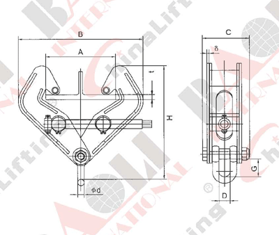 BEAM CLAMP - X TYPE