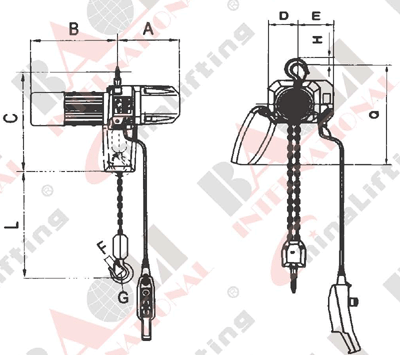 ELECTRIC CHAIN HOIST M TYPE 05558 05559