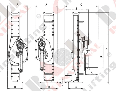 LEVER-RACK MECHANICAL JACK