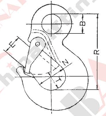 GERMAN-TYPE EYE HOOK WITH LATCH