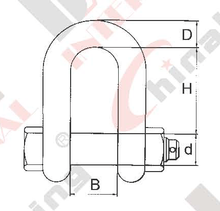 GRADE S DEE SHACKLE WITH SAFETY PINS AS2741 20948 20949 20950 20951