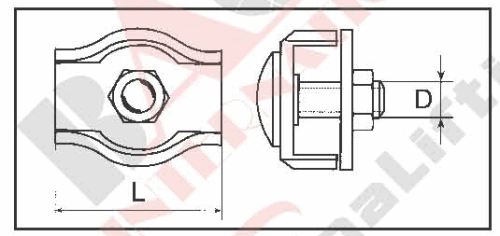 S.S. SIMPEX WIRE ROPE CLIP AISI :304 or 316