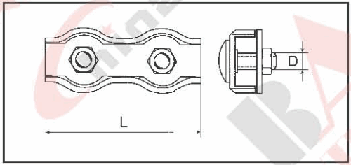 S.S. DUPLEX WIRE ROPE CLIP AISI:304 or 316 23356DS 23357DS