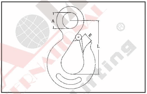 S.S. EYE SLIP HOOK AISI:304 or 316