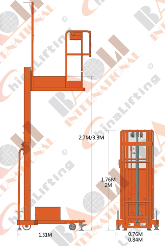 SEMI-ELECTRIC AERIAL ORDER PICKER