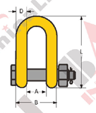 G80 BOLT TYPE CHAIN SHACKLE