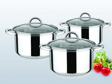 6pcs stainless high pot