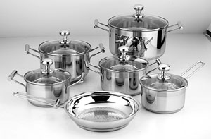 10pcs stainless high pot set