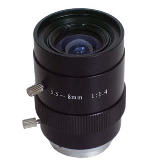 3.5-8mm F1.4 1/3" Manual Iris Vari focal CS Mount CCTV Lens