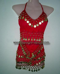 Belly Dance Costume Sets, Coin Bras, Belly Dance Hip Scarves