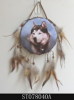 DRUM WOLF FACE Picture Indian Decoration