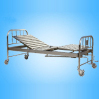 Stainless Steel Two Shake Bed (with castors)