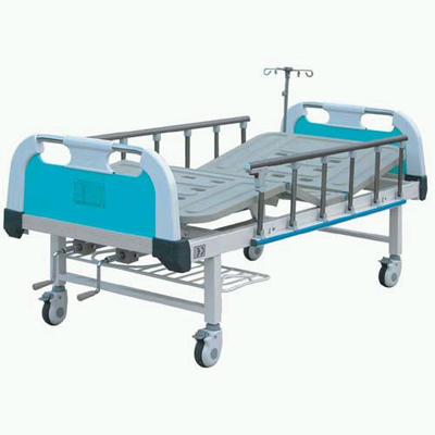 Manual 2- rocker Nursing Bed with Plastic-steel Bed Head