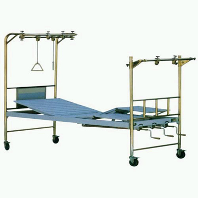 Double-arm stainless steel traction bed