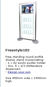 freestyle poster display stand