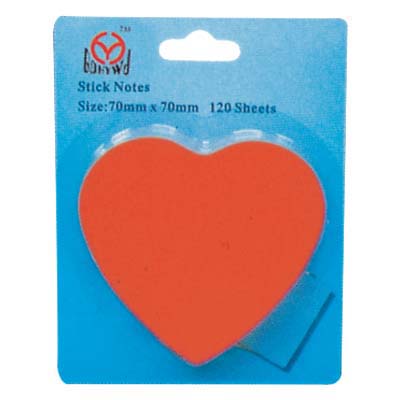 DIE CUT SHAPES blister card sticky notes pad