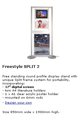 Freestyle poster stand