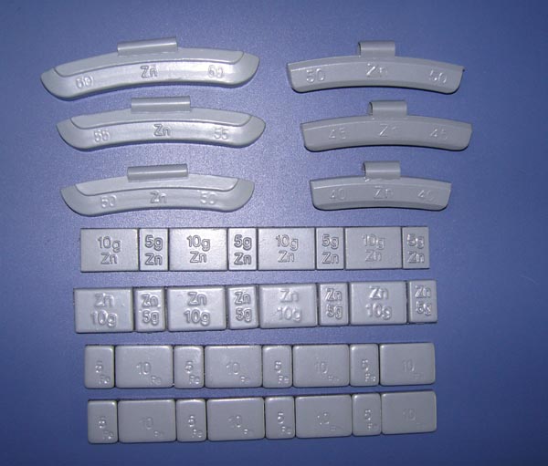 Zinc wheel weights