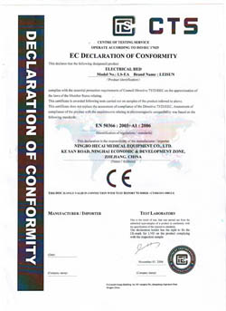 CE certificate for Electric Bed 2