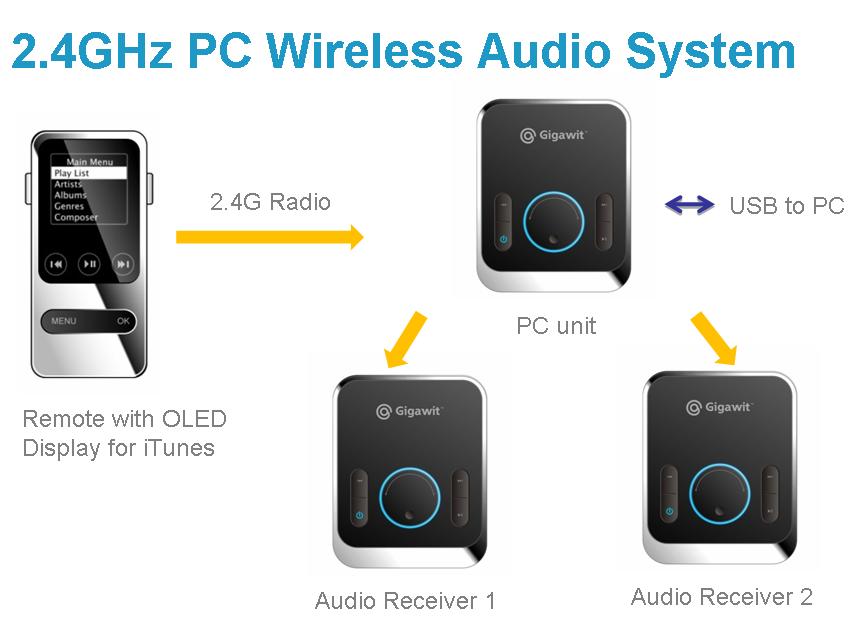 2.4GHz iPod Wireless Audio System