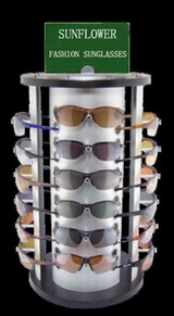 Silver Metal Sunglass Counter Display