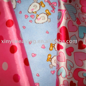 100% Polyester Printed Brocade Satin