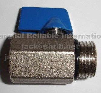 Mini Ball Valve with blue handle