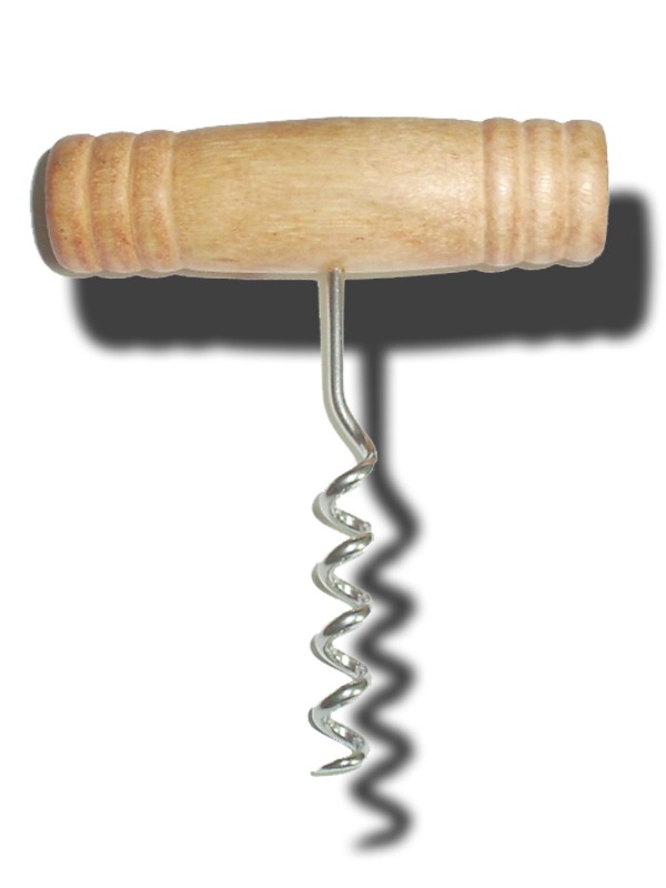 Basic Corkscrew Wooden handly