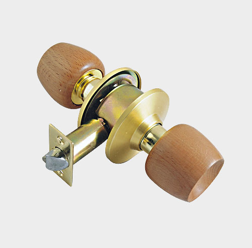 Wooden Knob Door Lock