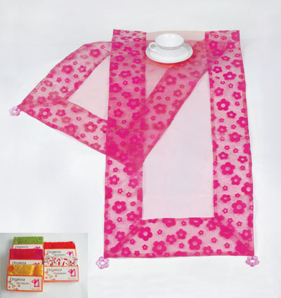 Organza table runner_cover_table decoration_home supplier