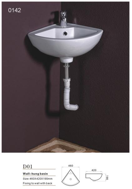 wall hung ceramic basin