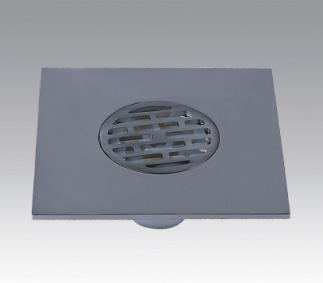 Aluminium nickel brushed floor drain with four-function