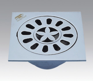 Brass chrome plated floor drain for washing machine