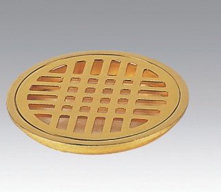 Zinc alloy gold floor drain with clean out
