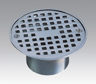 Brass chrome plated floor drain