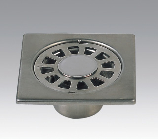 Stainless steel anti-odour floor drain with clean out