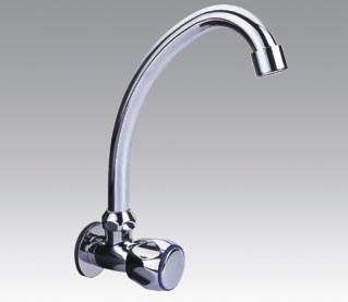 Horizontal brass ceramic sheet kitchen faucet (7629)