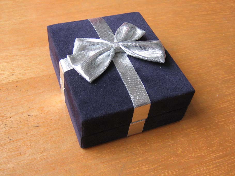 Gift Boxes With Silver Bow