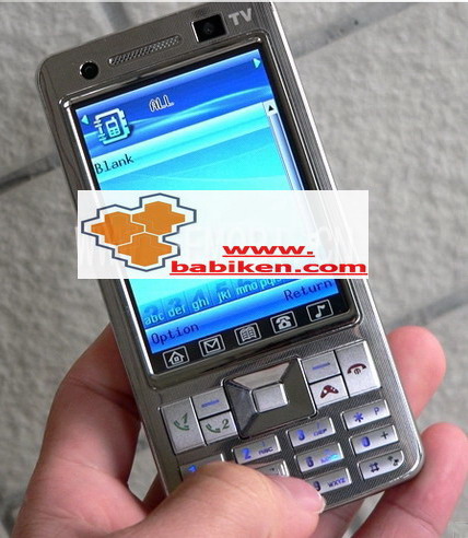 Babiken Dual SIM and Dual Memory Slot TV Mobile Phone, K808 w/ FM, MP3, MP4, PDA