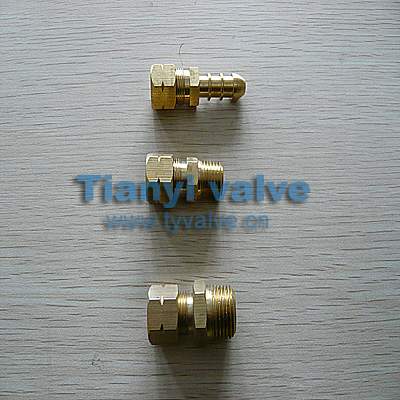 Brass connector for gas line