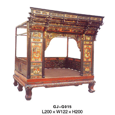 China wooden craved bed