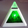 Pyramid LED clock, color changing pyramid LED clock